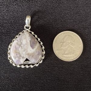 Silver And Stone Heart Pendant